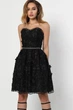 Платье беби-долл с цветочной аппликацией 36349 G&M xp-1509 S Размер цвет Черный - изображение 3