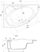 Ванна акриловая CERSANIT KALIOPE S301-114 170x110 левосторонняя + ножки PW06/PW01/S906-001 - изображение 4