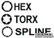 Набор бит 10 мм Toptul Hex Torx Spline 40 предметов (GAAD4002) - изображение 2