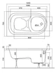 Ванна акриловая KOLO DIUNA 120х70 (XWP3120000) + ножки SN7/SN0 - изображение 2