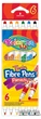 Фломастеры Colorino Fibre Pens двухсторонние 6 цветов 6 шт (13437PTR/1) - изображение 1