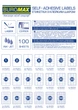 Набор этикеток самоклеящихся Buromax 100 листов А4 105х74.6 мм Белые (BM.2819) - изображение 2