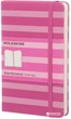 Записная книга Moleskine Stripes 9 х 14 см 192 страницы в линейку Розовая (9788867324224) - изображение 1