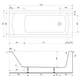 Ванна акриловая CERSANIT KORAT S301-122 170x70 + ножки PW01/S906-001 - изображение 6