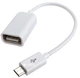 Кабель Lapara OTG USB 2.0 AF - MicroUSB 0.16 м White (LA-UAFM-OTG white) - изображение 1