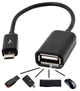 Кабель Lapara OTG USB 2.0 AF - MicroUSB 0.16 м Black (LA-UAFM-OTG black) - изображение 2
