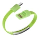 Кабель-браслет Value USB 2.0 - microUSB 0.2 м Зелений (S0609) - зображення 1