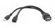 Кабель Cablexpert USB - microUSB+USB 0.15 м (A-OTG-AFBM-04) - зображення 1
