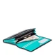 Кошелек женский VISCONTI кожаный черный (CD-21-BLK-AQUA) - изображение 2