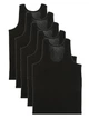 Набор маек нательных мужских хлопковых Doni 7351Q XL 5 шт Черный (8697840215910) - изображение 1