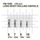 Вертлюг MiniMax Long Body Rolling swivels №6 27 кг 10 шт. (YM-1056-6) - зображення 2