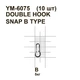 Клипса-застежка MiniMax Double hook snap type B 10 шт. (YM-6075-B) - изображение 2