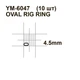 Кільце овальне, безшовне MiniMax Oval Rig Ring 4.5 мм 10 шт. (YM-6047-4,5) - зображення 3