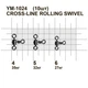 Вертлюг тройной MiniMax Cross-line rolling swivel №5 32 кг 10 шт. (YM-1024-5) - изображение 2