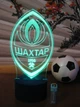 3d-светильник ФК Шахтер (Шахтар), 3д-ночник, несколько подсветок (на батарейке), подарок футболисту - изображение 5