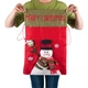 Cумка, мешок для Новогодних и Рождественских подарков Christmas Gift Bag 35х56 см Снеговик Красно-Зеленая - изображение 2