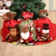 Сумка, мішок для Новорічних і Різдвяних подарунків Christmas Gift Bag 35х56 см Санта Клаус Червоно-Зелена - зображення 4