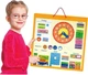 Магнитный календарь Viga Toys с часами на английском языке (50377) - изображение 3