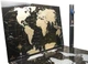 Скретч карта мира My Map Black edition ENG в раме Metal Silver - изображение 2