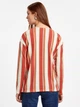 Жіноча кофта LC Waikiki в смужку 3XL Біло-караловая (LCW Woman -1622) - зображення 4