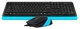 Клавиатура + мышь A4Tech F1010 проводные Black/Blue - изображение 3