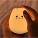 Дитячий силіконовий нічник світлодіодний LED Котик Little Cat Silicone Led Білий - зображення 3