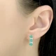 Серебряные серьги с натуральным изумрудом 1.55ct (2027485) - изображение 3
