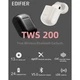 Беспроводные сенсорные наушники Bluetooth 5.0 Edifier TWS200 Qualcomm QCC3020 с поддержкой aptX 4 микрофона Белые - зображення 7