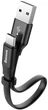 Kabel Baseus Nimble Type-C 2 A 0.23 m Czarny (CATMBJ-01) - obraz 1