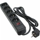 Мережевий фільтр живлення Patron 1.8 m31.5mm2 (SP-1652) 5 розеток BLACK (EXT-PN-SP-1652) - зображення 1