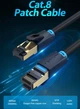 Патч-корд Vention CAT 8 SFTP Ethernet, 3 m, Black, rj-45 - rj-45, 8 жил (IKABI) - изображение 2