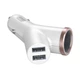 Автомобильное зарядное устройство Baseus Y-Type USB + Cigarette Lighter Extended 3.4A 2USB white - изображение 3
