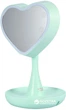 Зеркало для макияжа Mindo Heart с Led подсветкой и функцией ночника Зеленое (md8021) (2500000000690) - изображение 1