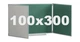 Доска UkrBoards магнитная мел-маркер в алюминиевой раме 100x300 см - изображение 1