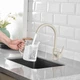 Смеситель кухонный Luxor Izmir Beige Granit + шланги подключения в комплекте, бежевый - изображение 7