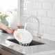 Смеситель кухонный Luxor Izmir Beige Granit + шланги подключения в комплекте, бежевый - изображение 11