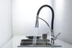 Смеситель кухонный Luxor Naomi Black Steel holder Praktik + светодиодная LED подсветка воды черный, нержавеющая сталь, прочие цвета - изображение 7