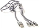 Кабель PowerPlant 2.1A 3-в-1 USB AM - Type-C/Lightning/MicroUSB 1.2 м Сірий (CA910663) - зображення 2