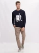 Лонгслів чоловічий Calvin Klein Jeans 9364.3 S (44) Синій - зображення 3