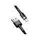 Дата кабель USB 2.0 AM to Lightning 0.5m Cafule 2.4A grey+black Baseus (CALKLF-AG1) - изображение 3