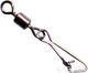 Вертлюг MiniMax Rolling Swivel hooked Snap №2 с защелкой 35 кг 10 шт. (YM-3003-2) - изображение 1
