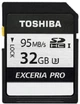 Карта памяти Toshiba SD-Card 32GB EXCERIA PRO N401 UHS-I U3 Silver (THN-N401S0320E4) - изображение 1