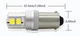 Светодиодная лампа T4W BA9S 10SMD 2835 15W Autoexpect 12V Белая (14385) - зображення 2
