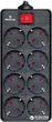 Мережевий фільтр-подовжувач Real-El RS-8 Protect 3 м Black (EL122300022) - зображення 1