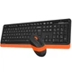 Комплект (клавиатура, мышь) беспроводной A4Tech Fstyler FG1010 Orange USB - изображение 4