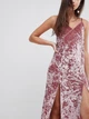 Велюрова сукня ASOS AS/NA0220-3 2XL (759232XL) Рожевий - зображення 5