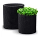 Горщик для квітів Keter Cylinder Planter Medium 18 л сірий 7290103668211 - зображення 3
