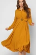 Романтическое длинное платье с расклешенной юбкой 36719 G&M xp-1283 XS Размер цвет Горчица - изображение 3