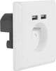 Socket Lanberg French Socket 2 Port USB 2.1A biały (AC-WS01-USB2-E) - obraz 3
