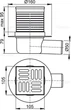 Трап для душу ALCA PLAST 105x105/50 мм APV31 з решіткою нержавіюча сталь бічний стік гідрозатвор комбінований SMART (8595580503468) - изображение 2